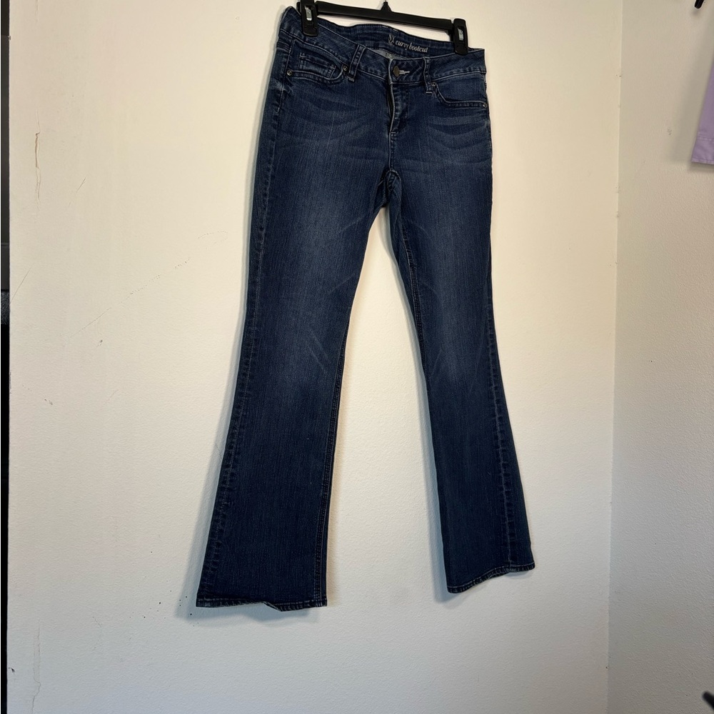New York & Company Boot Cut Straight Classic Blue Curvy Flare Jeans sz 6 - Picture 3 of 11